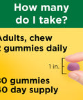 Nature Made Calcium Gummies 500 mg Per Serving with Vitamin D3 Dietary Calcium Supplement for Bone Support 80 Gummies 40 Day Supply