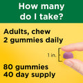 Nature Made Calcium Gummies Per Serving With Vitamin D3 Dietary Calcium Supplement 80 Gummies 500 Mg