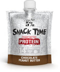 Rich Piana 5% Nutrition Snack Time | Squeezable Protein Ss | High Protein Snack Pouches | Convenient, Real Food Protein from Peanuts & Egg Whites | 10-Count (Chocolate Peanut Butter)