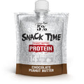 Rich Piana 5% Nutrition Snack Time | Squeezable Protein Ss | High Protein Snack Pouches | Convenient, Real Food Protein from Peanuts & Egg Whites | 10-Count (Chocolate Peanut Butter)