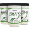 Earth Circle Organics Premium Ultra-Pure Unrefined Cold Pressed Extra Virgin Coconut Oil - Gluten-Free, Keto & Paleo Friendly - Raw Coconut Oil for Skin & Hair Care, Cooking, Baking & More - 1 Gallon