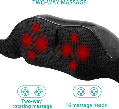 Aerlang Shiatsu Back And Neck Massager, Back Massager Deep Tissue Kneading Massager Neck And Shoulder Massager With Heat, Electric 4D Massage Pillow Fathers Day Dad Gifts From Daughter(Not Cordless)