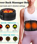 Cordless Heating Pad With Massager, Back Brace Heating Pad For Back Pain Relief, Heated Back Massager Support Belt With 3 Heating & Vibration Modes, Rechargeable Low Back Massager For Women Men