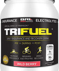TRIFUEL 3 In 1 Triathlon Energy and Muscle Recovery Drink (Wild Berry) with BCAA Amino Acids and Electrolytes (900g)