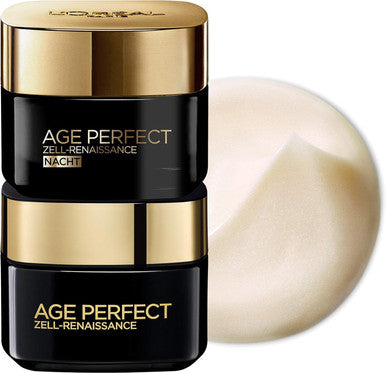 L'Oreal Paris Facial Care Set Anti-Ageing Day Cream And Night Cream To Promote Cell Regeneration With Antioxidant Formula And Vitamin E Age Perfect Cell Renaissance 2 X 50 Ml