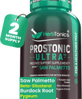 Herbtonics Prostate Support Supplement For Men'S Health - Saw Palmetto & Beta Sitosterol Formula With Pumpkin Seed Oil - Promotes Prostate Health & Less Urination - Dht Blocker For Hair - 120 Capsules
