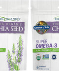 Garden of Life Raw Organics 100% Organic Chia Seeds for Smoothies and Pudding, Whole Seed Foods with Omega 3 Superfood, 28 Servings