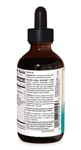 Source s Wellness Herbal Resistance Liquid Immune Defense Supplement & Immunity Booster with Echinacea, Elderberry & Yin Chiao - 4 OZ