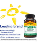 Country Life Vitamin D3 Non-Fish 1000 Iu 200 Softgels Certified Gluten Free