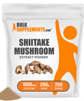 BulkSupplements Shiitake Mushroom Extract Powder - Mushroom Powder for Cooking - Mushroom Supplements - Brain Supplement - Shiitake Mushrooms (250 Grams - 8.8 oz)