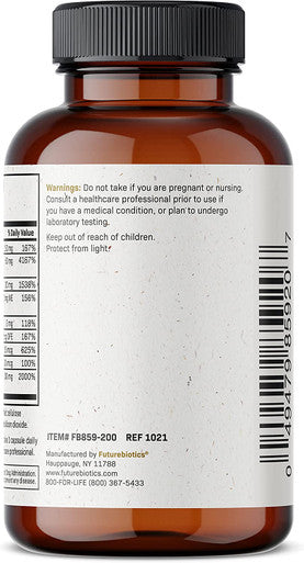 Futurebiotics Vitamin B Complex with Vitamin C Supports Energy Production, Nervous System & Immune Support - Non-GMO, 200 Vegetarian Capsules