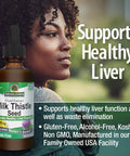 Nature'S Answer Milk Thistle 2 Ounce Extract - Alcohol Non GMO Liver Support Supplement for Everyone - Liver Detox Made in USA