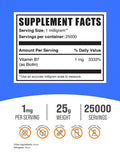 BulkSupplements.com Pure Biotin (Vitamin B7) Powder - Vegan Biotin - Skin Vitamins - Nail Growth - Hair Vitamins for Thicker Hair Growth (25 Grams - 0.88 oz)