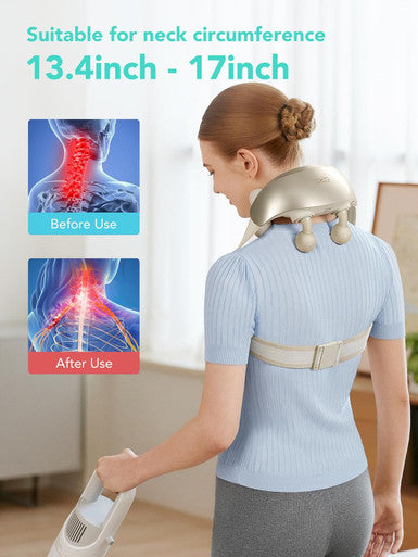 Skg Neck Massager For Pain Relief Deep Tissue Fsa Hsa Eligible 6D Kneading Shiatsu Neck Massager With Heat, Massager For Neck And Shoulder Pain, Gifts For Man And Woman, H7 Ultra