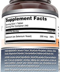 Amazing Nutrition Formulas Selenium 200 mcg 240 Tablets Supplement | Non-GMO | Gluten | Made in USA