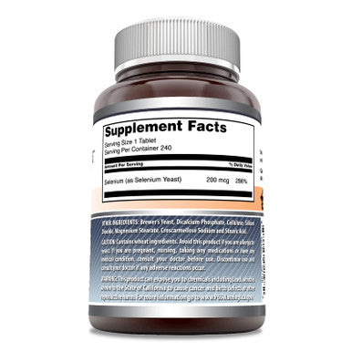 Amazing Formulas Selenium 200 Mcg 240 Tablets Supplement