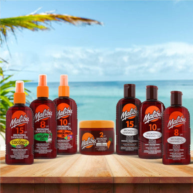 Malibu Fast Tanning Oil | Infused With Beta Carotene | Tropical Coconut Fragrance | Dermatologically Tested | Water Resistant | 200Ml