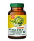 MegaFood Vitamin D3 5000 Iu (125 Mcg) - Vegetarian Vitamin D Supplements With Vitamin D3 K2 Supports Bones Teeth Muscles & Immune Health Certified Non-Gmo - 120 Mini Capsules