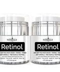 New Age Retinol Cream Neck & Facial Moisturizer Serum with Hyaluronic Acid, Vitamin E - Anti Aging Formula Reduces Wrinkles, Fine Lines-Day and Night Cream 1.7 Fl Oz - 2 Pack - Retinol