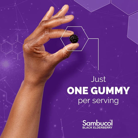 Sambucol Black Elderberry Gummies For Kids - Elderberry Gummies With Zinc And Vitamin C Chewable Supplement For Kids Low Sugar Berry Flavor 30 Count