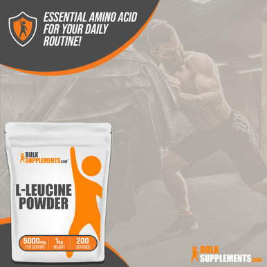 Bulksupplements.Com L-Leucine Powder - Leucine Supplements, Leucine Amino Acid - Bcaa Supplements, Leucine Powder - Unflavored & Gluten Free, 5000Mg Per Serving, 1Kg (2.2 Lbs)
