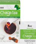 Sayan Siberian Chaga Mushroom Tea (Unbleached 20 Tea Bags, Caffeine Free) Exclusive blend of Raw + Extract, Wild Harvested Herbal Supplement and Natural Antioxidant