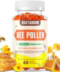 BSSTABBON 1000Mg Bee Pollen, 200Mg Royal Jelly,200Mg Bee Propolis And 120Mg Vitamin C For Immune Support, Antioxidant Properties, 60 Non-Gmo Vegetarian Gummies (60 Count)