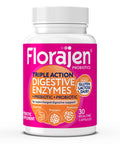 Florajen Digestive Enzymes with Probiotics & Prebiotics - Triple-Action Formula for Gut Health Bloating, & Gas Relief - Supports Gluten & Dairy Digestion - Clean Non-GMO - 30-Count