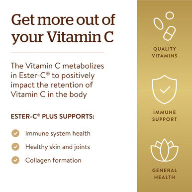 Solgar Ester-C Plus 500 Mg Vitamin C (Ascorbate Complex) 250 Vegetable Capsules