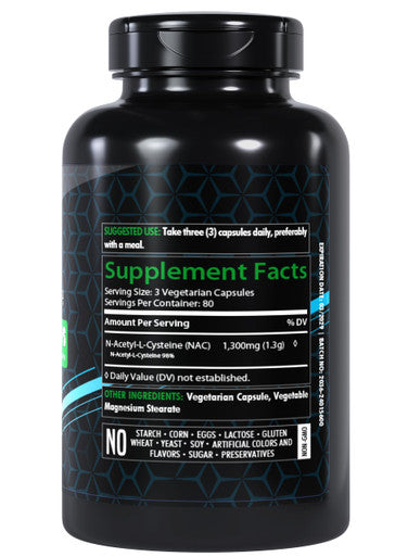 Healthfare N-Acetyl L-Cysteine (Nac) | 1300Mg | 240 Capsules | Traditional Herb Supplement For Prostate And Urinary Health