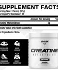 Axe & Sledge Supplements Basics Creatine Enhances Strength Increases Lean Body Mass Boosts Performance Unflavored 50 Servings
