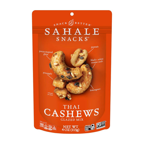 Sahale Snacks Maple Pecans Glazed Mix, 4 oz Pouches (6 Packs) Dry-Roasted, Deluxe Mixed Nuts with Cherries, Apples, Maple, and Cinnamon - Non-GMO, Kosher, and Certified Gluten-Free Snacks