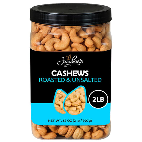 JaybeeÃƒÂ¢Ã¢â€šÂ¬Ã¢â€žÂ¢s Roasted Unsalted Whole Cashews ÃƒÂ¢Ã¢â€šÂ¬Ã¢â‚¬Å“ 32 oz (2 lbs) Bulk Snack ÃƒÂ¢Ã¢â€šÂ¬Ã¢â‚¬Å“ Natural Protein Superfood, Vegan, Keto Friendly & Kosher Certified ÃƒÂ¢Ã¢â€šÂ¬Ã¢â‚¬Å“ Great for Healthy Diets & Gift Giving