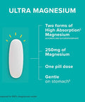 Qunol Magnesium Glycinate Complex Gentle on Stomach 250mg One Pill Dose Superior-Absorption Magnesium Nerve Bone and Muscle Health Supplement 60 Count
