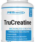 Pescience Trucreatine Creatine Pills Easy-To-Take Creapure Creatine Capsules Monohydrate For Men & Women Supports Muscle Growth Strength & Recovery Cognition 3G Per Serving 120 Capsules