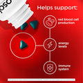 Feosol Original Iron Supplement Tablets Nonheme 325mg Ferrous Sulfate (65mg Elemental Iron) per Iron Pill 1 Per Day 120ct 4 Month Supply for Energy and Immune System Support Made in USA