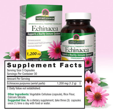 Nature'S Answer Echinacea Purpurea Herb Vegetarian Vegan 900 mg 90 Capsules Non GMO Gluten