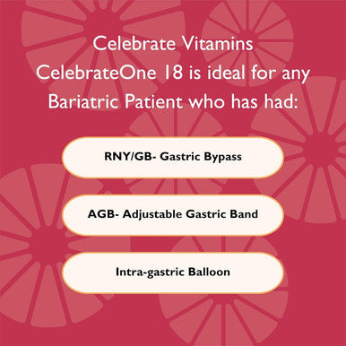Celebrate Vitamins Celebrateone 18 Chewables, 18Mg Iron - Once Daily Bariatric Multivitamin, Essential Vitamins & Minerals - Gastric Bypass & Sleeve Gastrectomy Supplement - Black Cherry (90 Tablets)