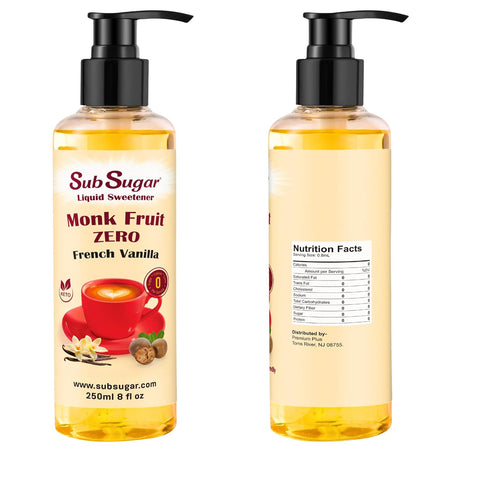 SubSugar Monk Fruit Liquid Sweetener ÃƒÂ¢Ã¢â€šÂ¬Ã¢â‚¬Å“ No Erythritol, Sugar Free, Keto Friendly, Zero Glycemic Sweetener Drops in a Pump Bottle, 8 oz (Hazelnut)