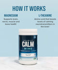 Natural Vitality Calm Mind Magnesium Citrate + LTheanine Powder Supports a Healthy Response to Stress Gluten and Vegetarian Honey Chamomile 12 oz.