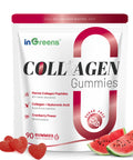 Ingreens Collagen Peptides Gummies For Women - 5000Mg Hydrolyzed Marine Collagen Sugar Free With Type IIiIii & Biotin 90 Count