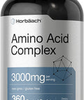 Amino Acid Complex 3000mg | 360 Caplets | Non-GMO, Gluten Free Amino Acids Supplement | by Horbaach