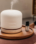 Neom Wellbeing Pod Luxe | Premium Ultrasonic Essential Oil Diffuser | Ceramic Cover, Remote Control, Led Light & Timer | Aromatherapy Diffuser | Home Fragrance