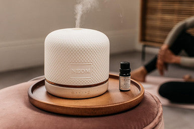 Neom Wellbeing Pod Luxe | Premium Ultrasonic Essential Oil Diffuser | Ceramic Cover, Remote Control, Led Light & Timer | Aromatherapy Diffuser | Home Fragrance