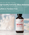Retinol Serum by Eva Naturals 2.5 Retinol Serum for Face with Hyaluronic Acid Vitamin E Organic Aloe Retinol Face Serum that Reduce Wrinkles Fine Lines Dark Spots Anti Aging Serum 2 oz