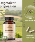 Herbamama Motherwort Capsules â€“ Natural Menopause Supplements For Women â€“ 1200Mg Motherwort Herb Powder Per Serving For Women'S Mood & Calm Support â€“ Vegan Non-Gmo â€“ 50-Day Supply