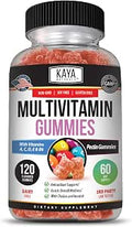 Kaya Naturals Adult Multi Vitamin Gummy 120 Count Biotin Vitamin A B12 C and E Including Zinc Folic Acid Strawberry Flavor (120 Gummies)