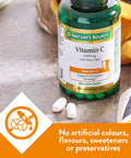 Nature's Bounty Vitamin C 1000 Mg With Rose Hips - Pack Of 60 Coated Caplets - Supports Immunity And Energy - Vegan And Gluten Free