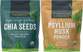 Organic Superfood Bundle - Unflavored Psyllium Husk Powder (1.5 lbs) and Chia Seeds (2 lb)