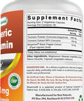 Best Naturals Turmeric Curcumin 1500mg/Serving with Bioperine - 180 Veggie Capsules